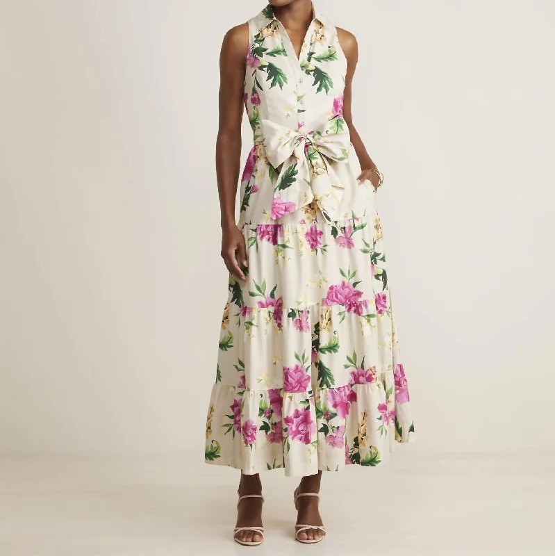 Tiered Maxi Dress In Floral