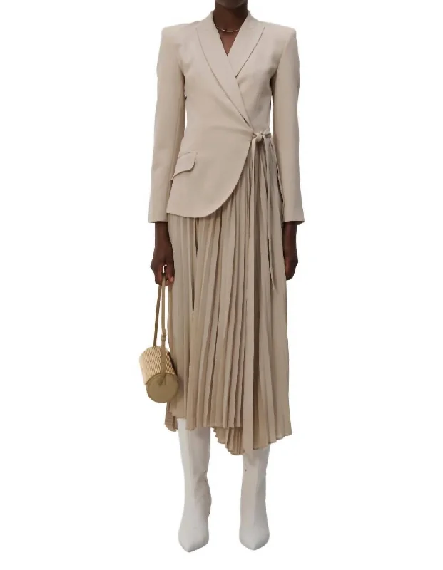 Ambretta Combo Blazer Dress In Hazelwood