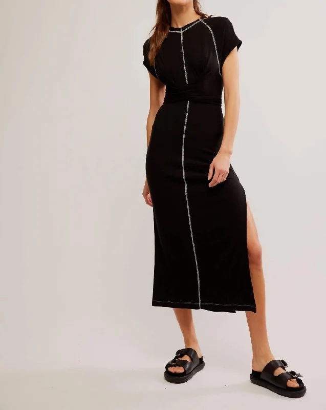 Sunni Midi Dress In Black