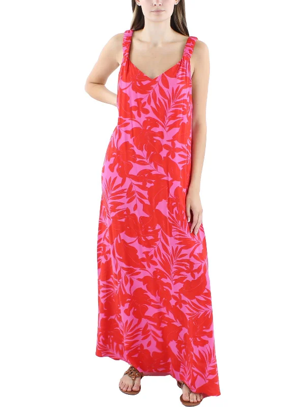 Womens Maxi Floral Print Maxi Dress