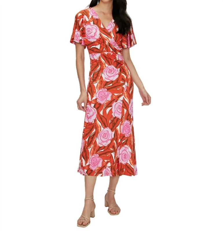 Zetna Dress In Palm Floral