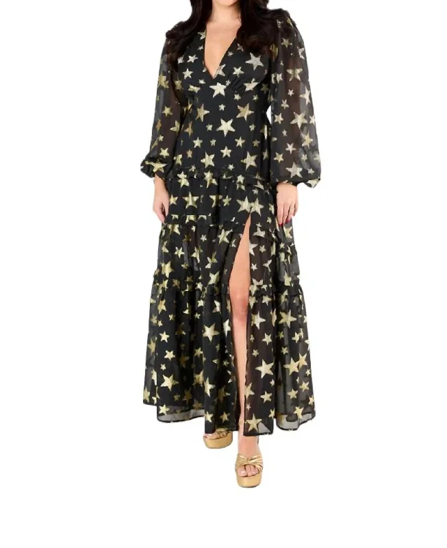 Zodiac Maxi Dress In Super Nova