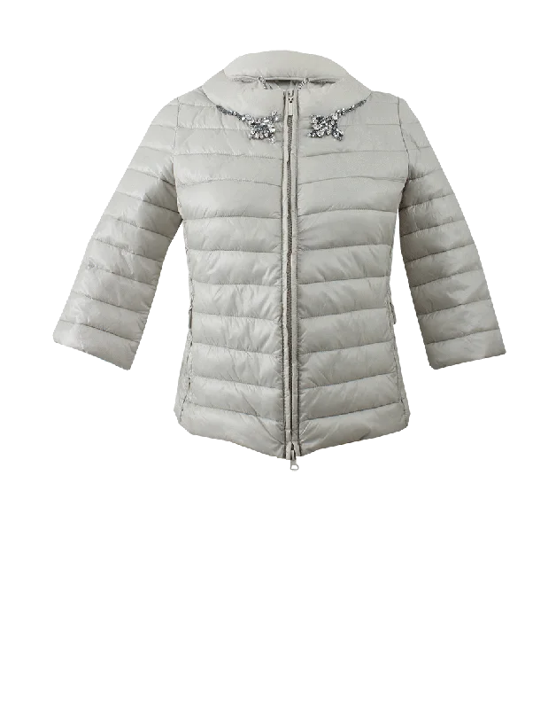 Crystal Detail Puffer Jacket