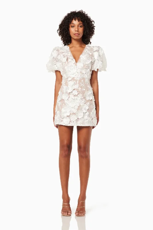 Zayla Mini Dress - Ivory/Nude