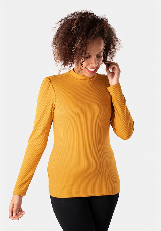 Mustard Turtle Neck Top