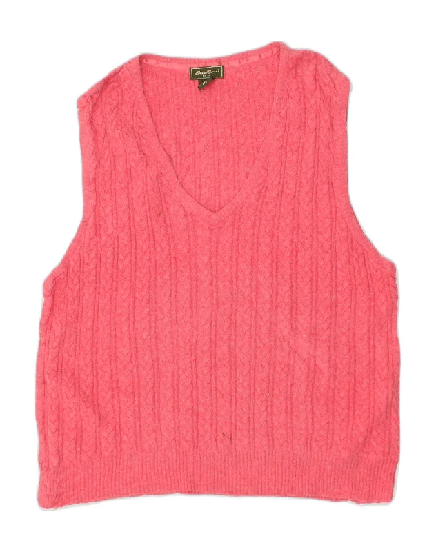 EDDIE BAUER Womens Vest Tank Top UK 20 2XL Pink Cotton