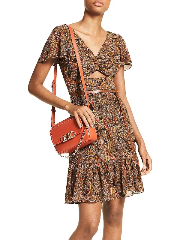 Womens Paisley Recycled Polyester Mini Dress