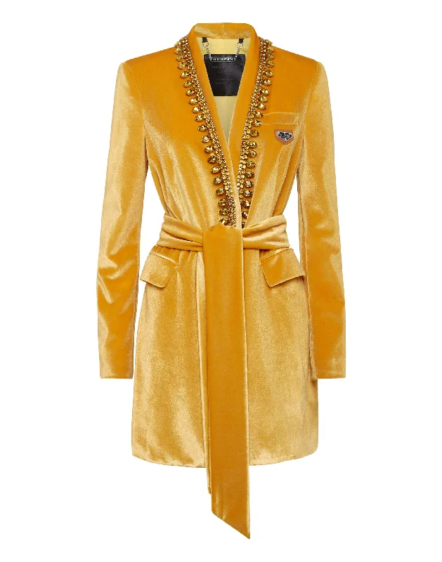 Velvet Blazer Dress Iconic Plein