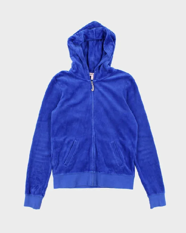 Juicy Couture Blue Zip-Up Hoodie - M