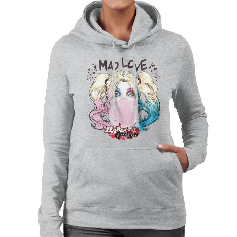 Batman Harley Quinn Bubblegum Mad Love Women's Hooded Sweatshirt