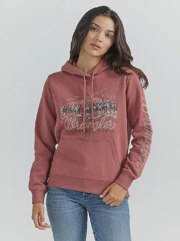 LADIES WRANGLER STAMPEDE HOODIE